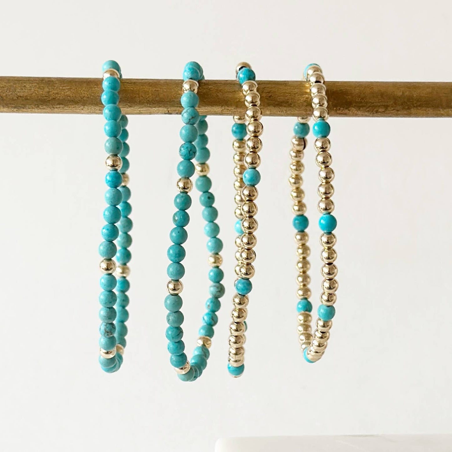Chelsea Bracelets, Turquoise: Gold with Turquoise