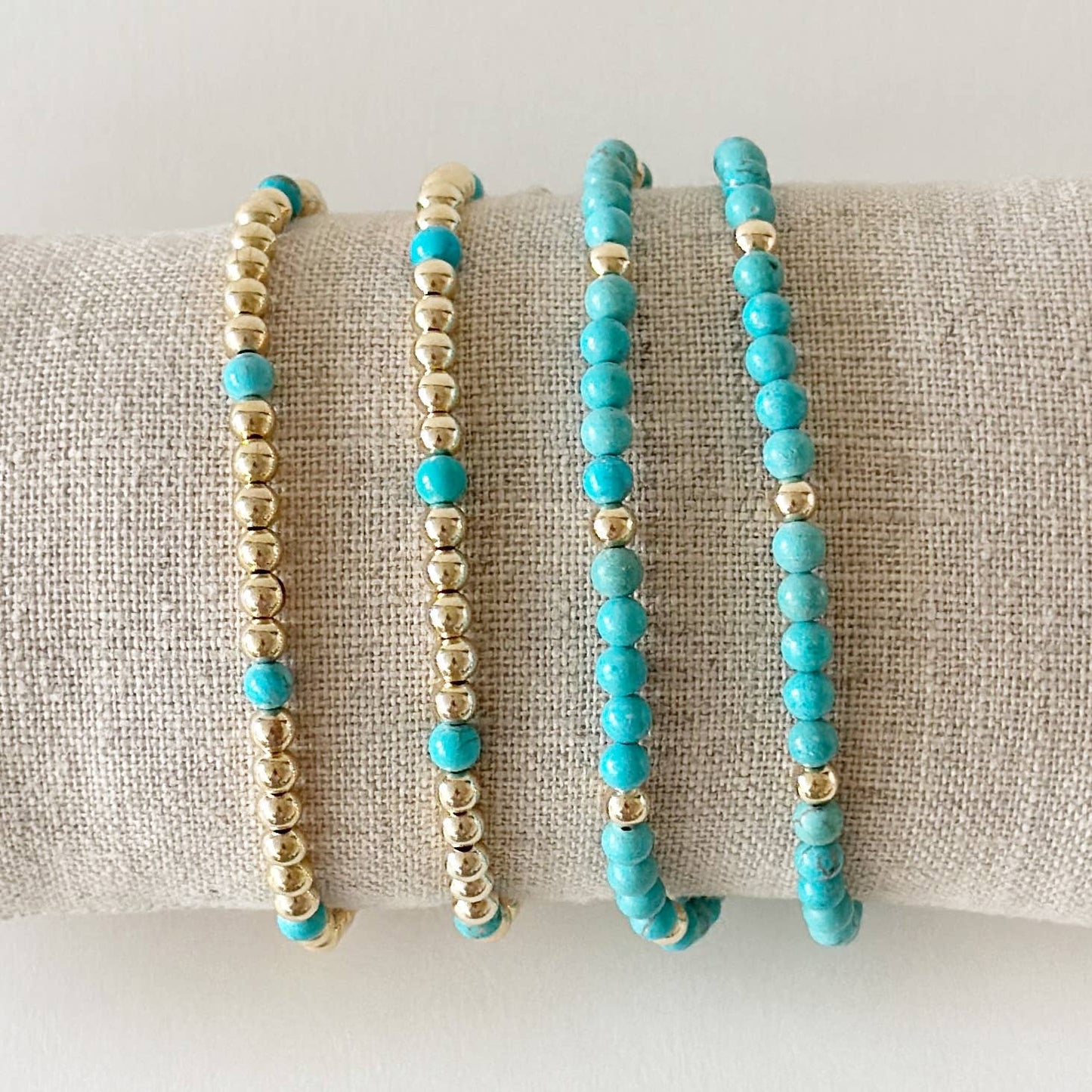 Chelsea Bracelets, Turquoise: Gold with Turquoise