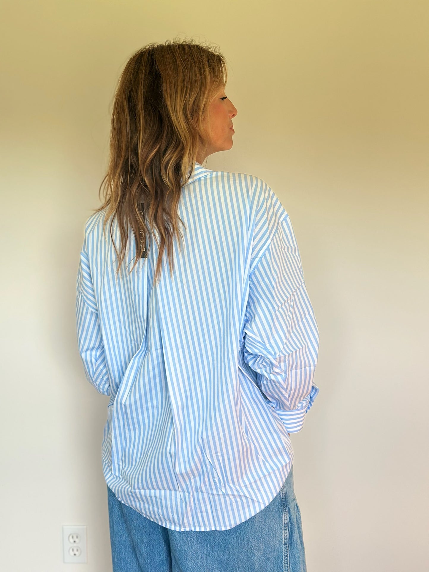 Long Sleeve Oversized Stripe Shirt