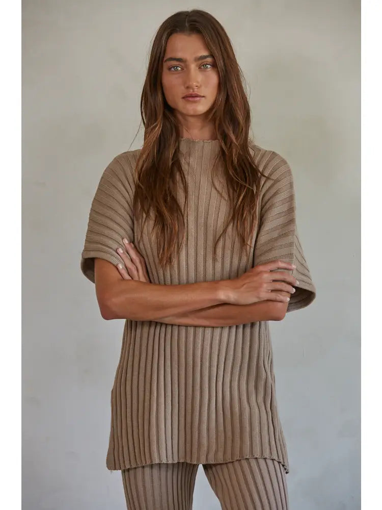 Ribbed Pullover and Pant Set