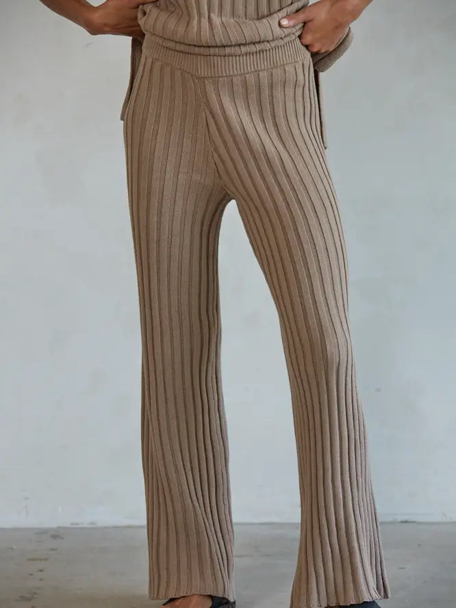Ribbed Pullover and Pant Set