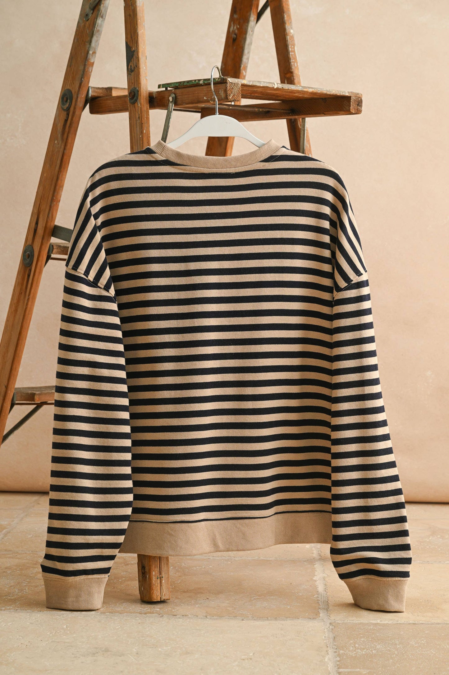 Striped Knitted Long Sleeve Pullover
