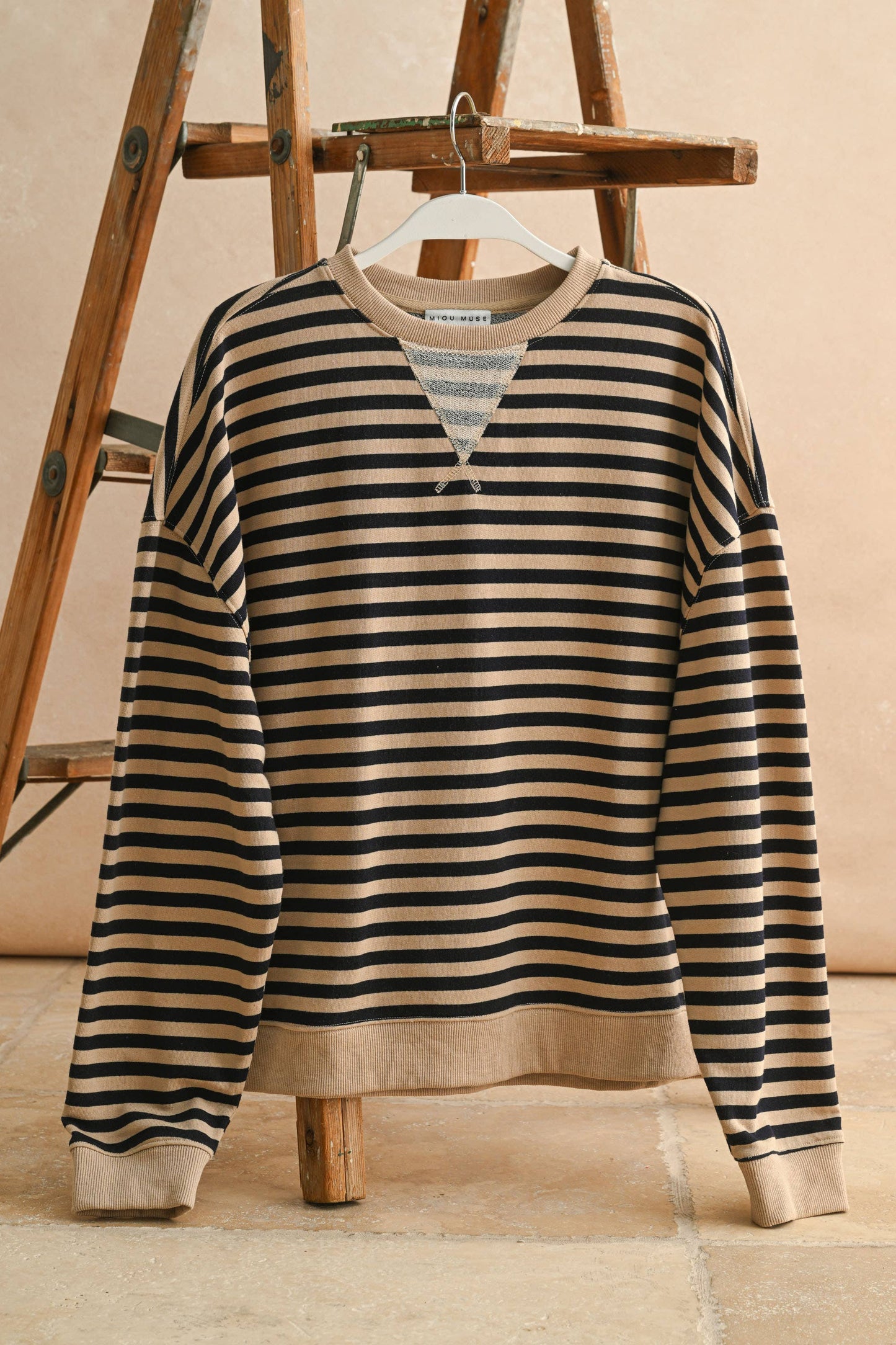 Striped Knitted Long Sleeve Pullover