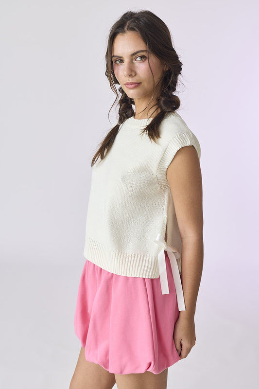 Mia Side Tie Sweater Vest