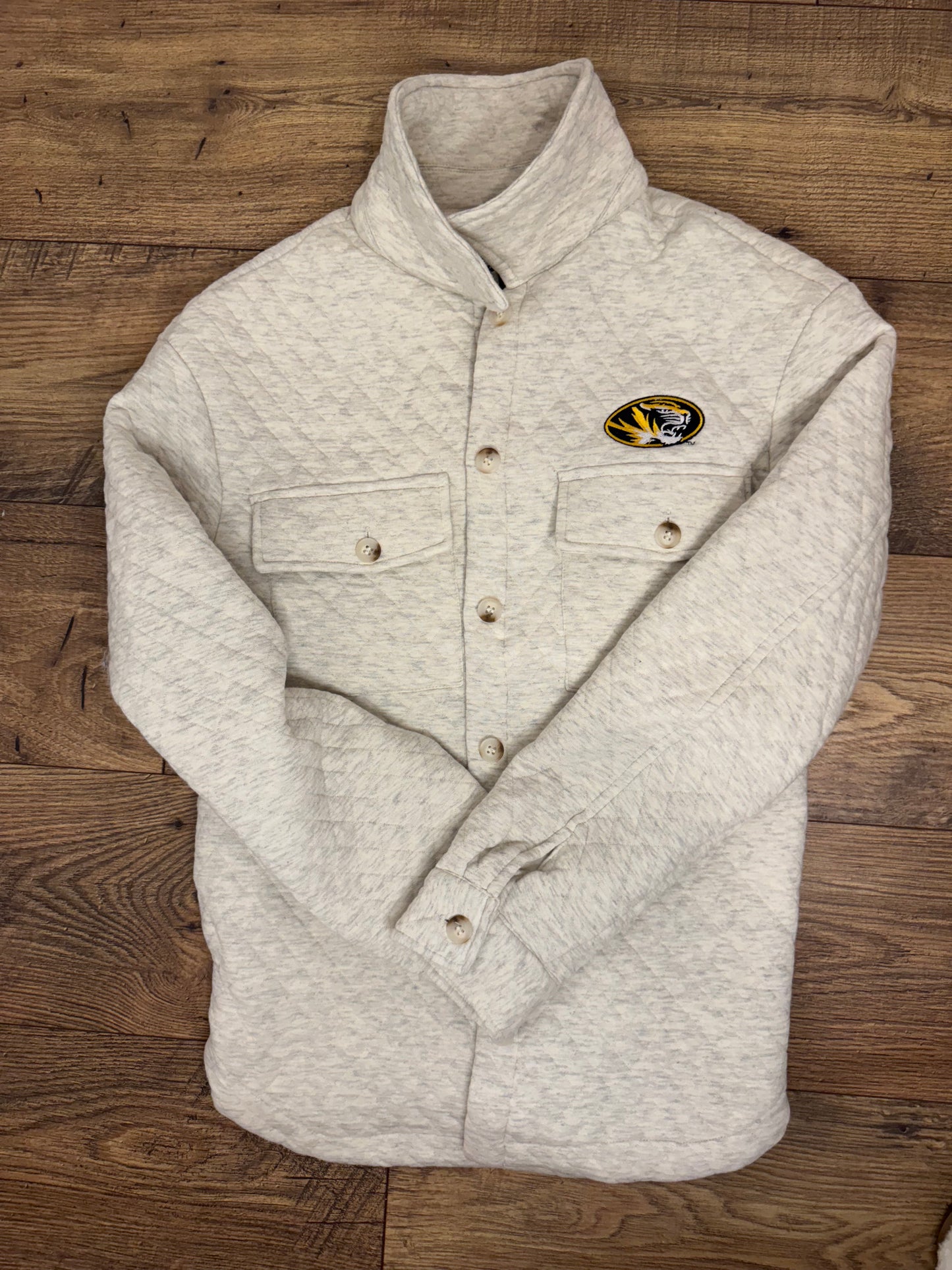 Mizzou Official Licensed Shacket - Oatmeal